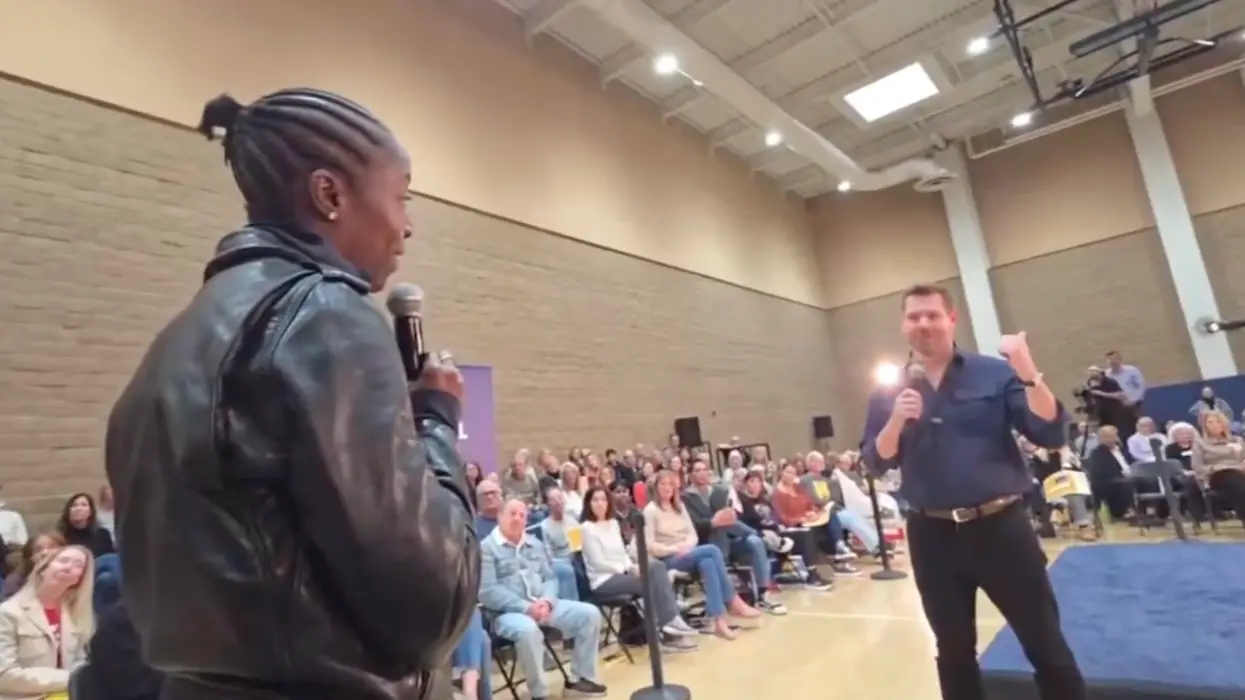 Eric Swalwell runs from black lesbian exposed by "trans" male in women's locker room, calls her concerns “not a thing"