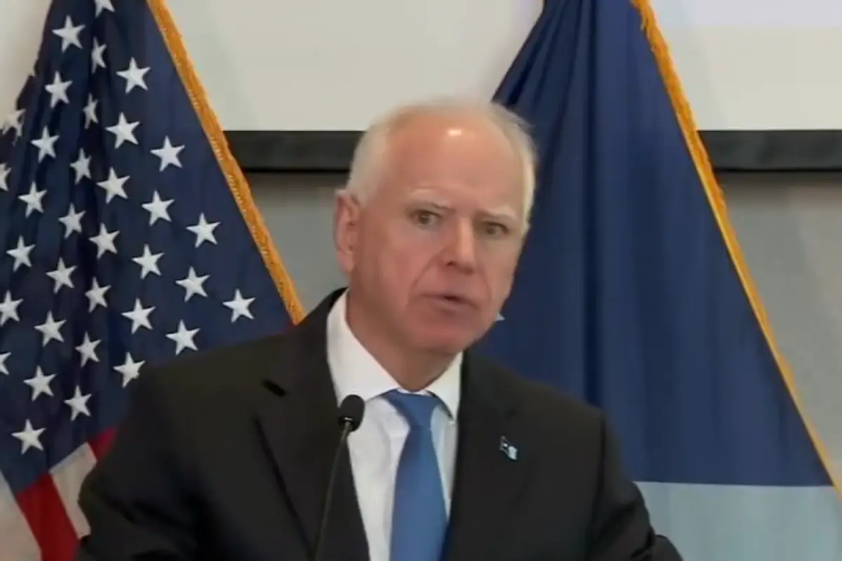 Tim Walz gets emotional over all the people driving past his house calling him a retard, claims it's violence