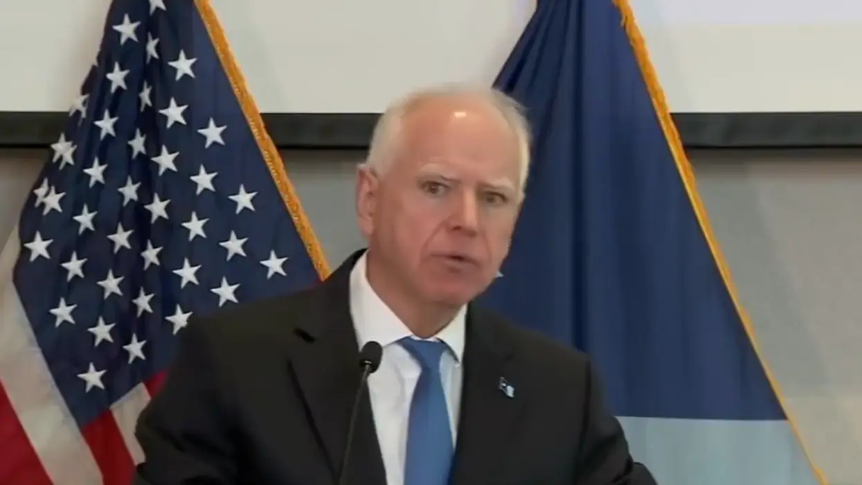 Tim Walz gets emotional over all the people driving past his house calling him a retard, claims it's violence