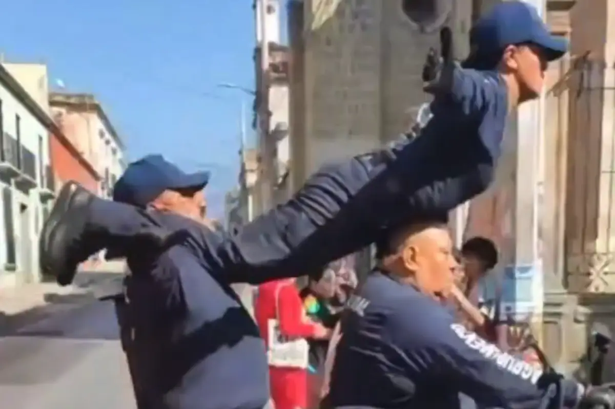 Watch: Police show off their impressive acrobatic stunts in special "Revolution Day" parade