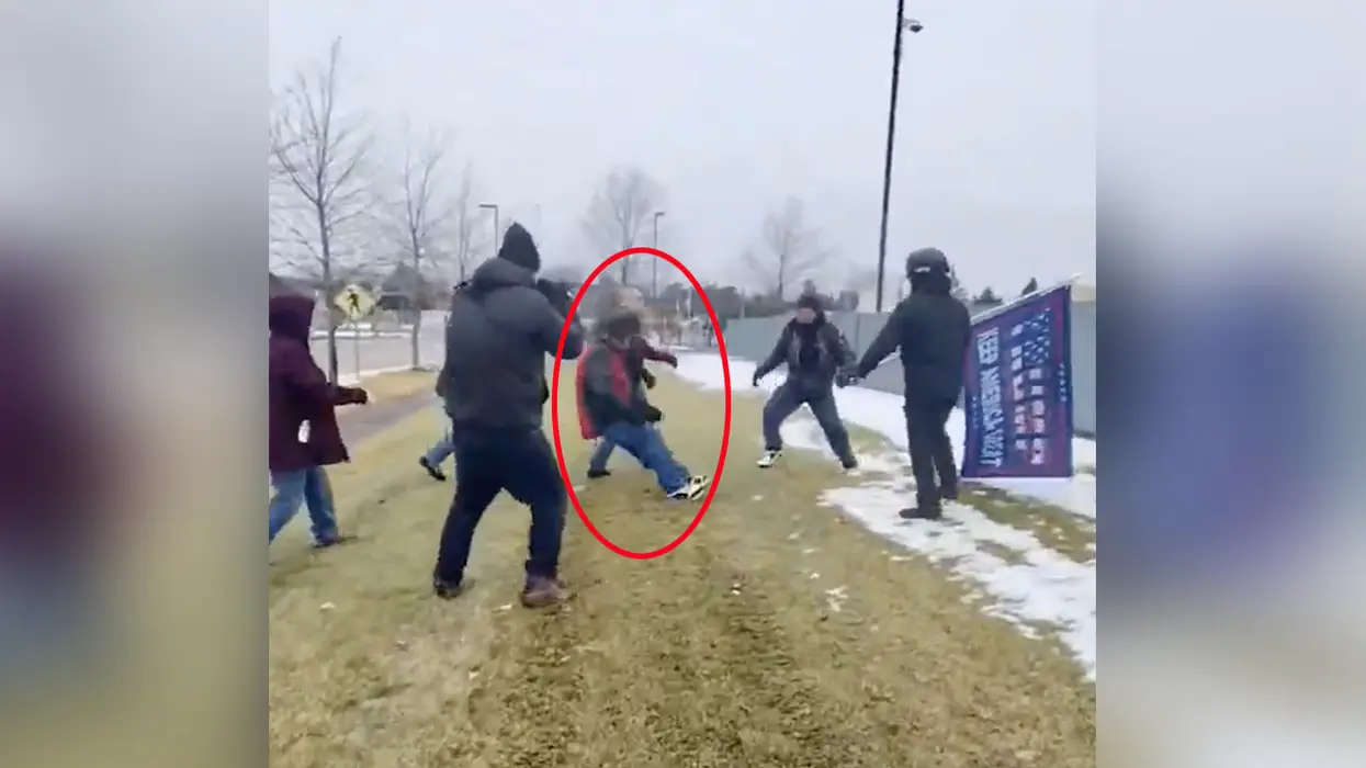 MAGA bro takes on four MN leftists all at once, proves the left can't meme OR fight when one gets knocked the f*ck out