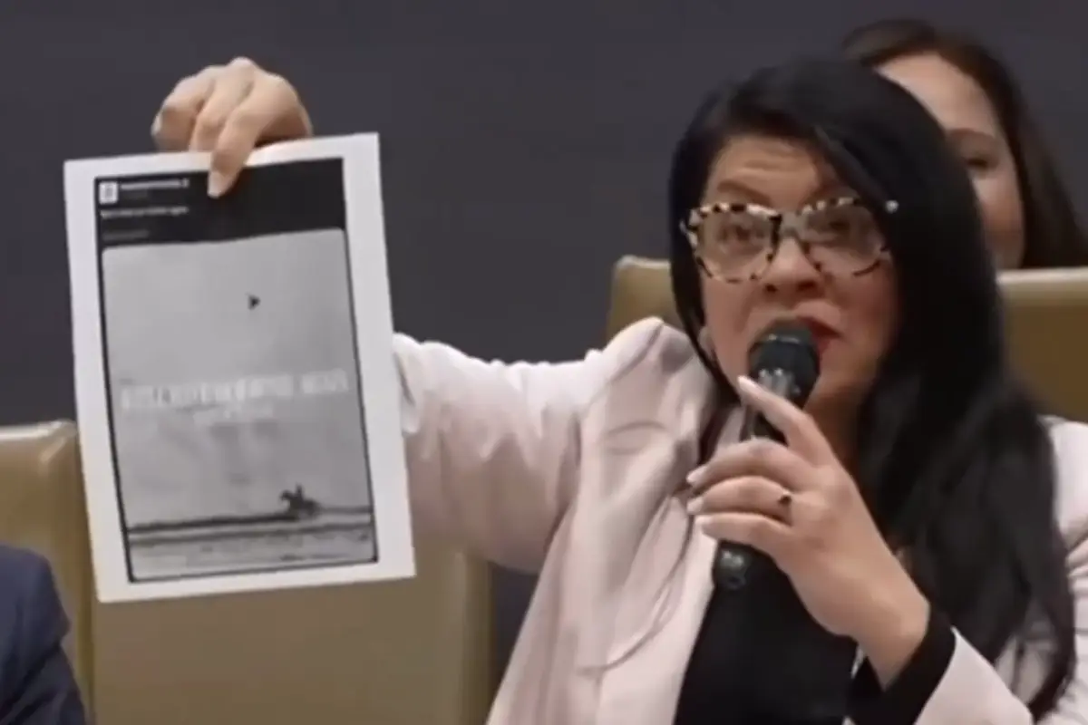 Rashida Tlaib cries over a DHS social media post, yet says nothing about being an American