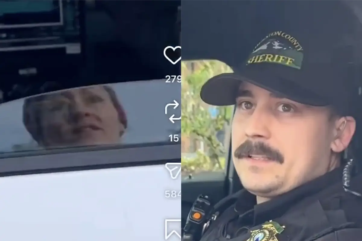 White woman films herself harassing an ICE Agent outside of a school...except he was just a cop and she didn't know the difference