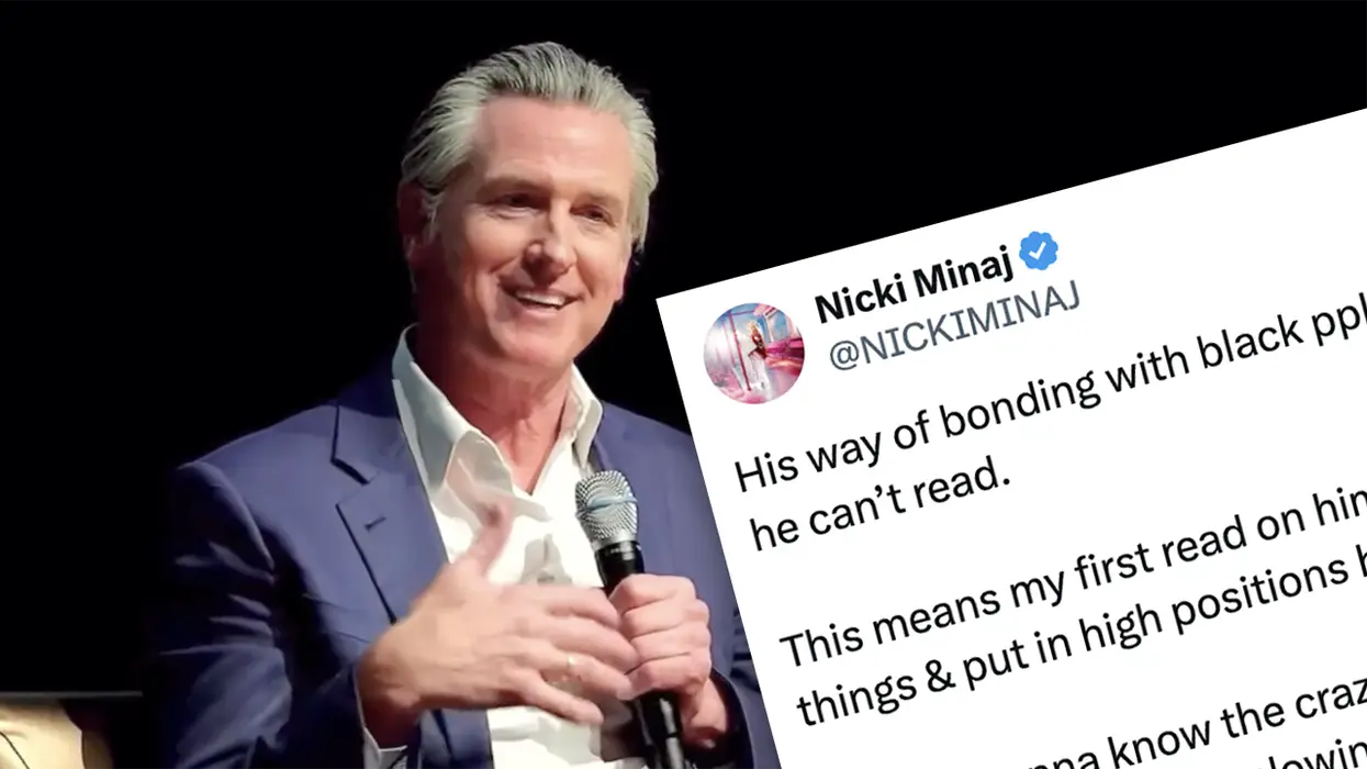Nicki Minaj destroys Gavin Newsom after he thought bragging about not being able to read would appeal to Black Americans