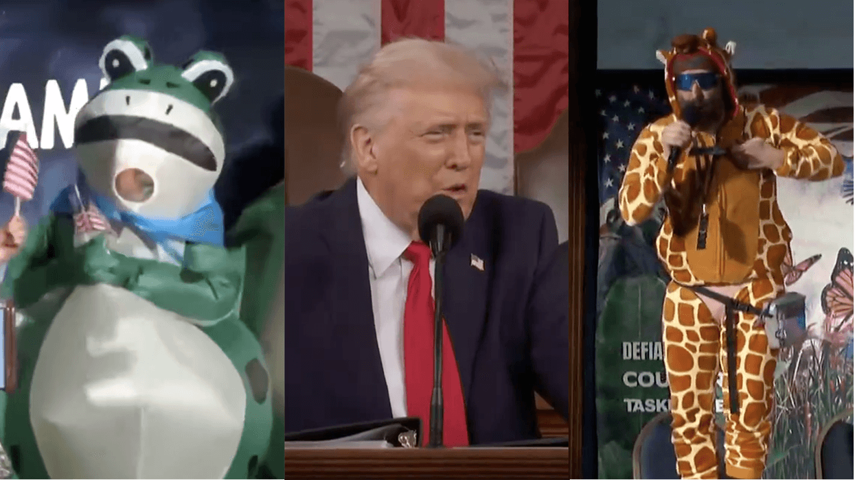 Trump calls Democrats "crazy," here they are protesting his SOTU dressed as animals