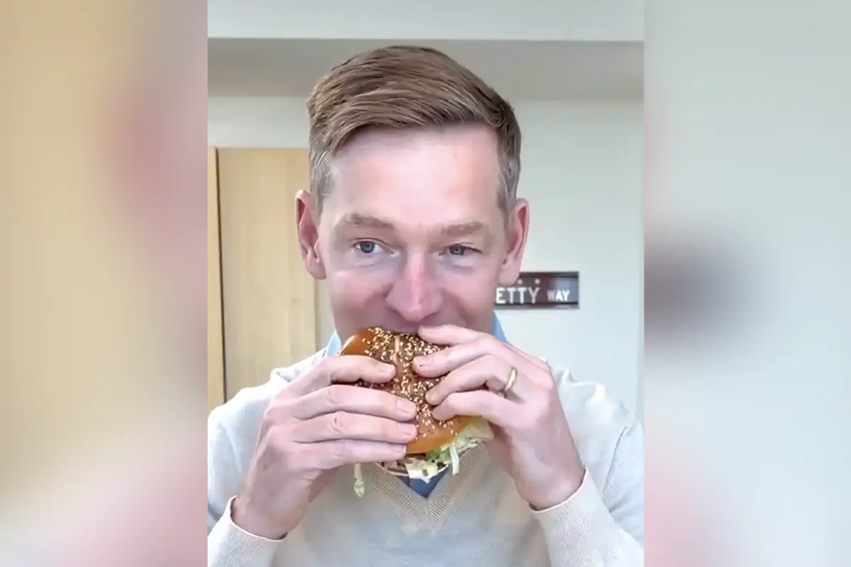 McDonald's CEO's attempt to review their latest burger monstrosity, his reaction is less than favorable