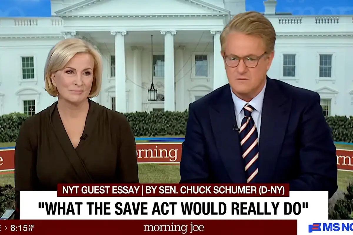 Morning Joe admits they're all clueless nincompoops, thinks it's a flex on why you should oppose the SAVE act