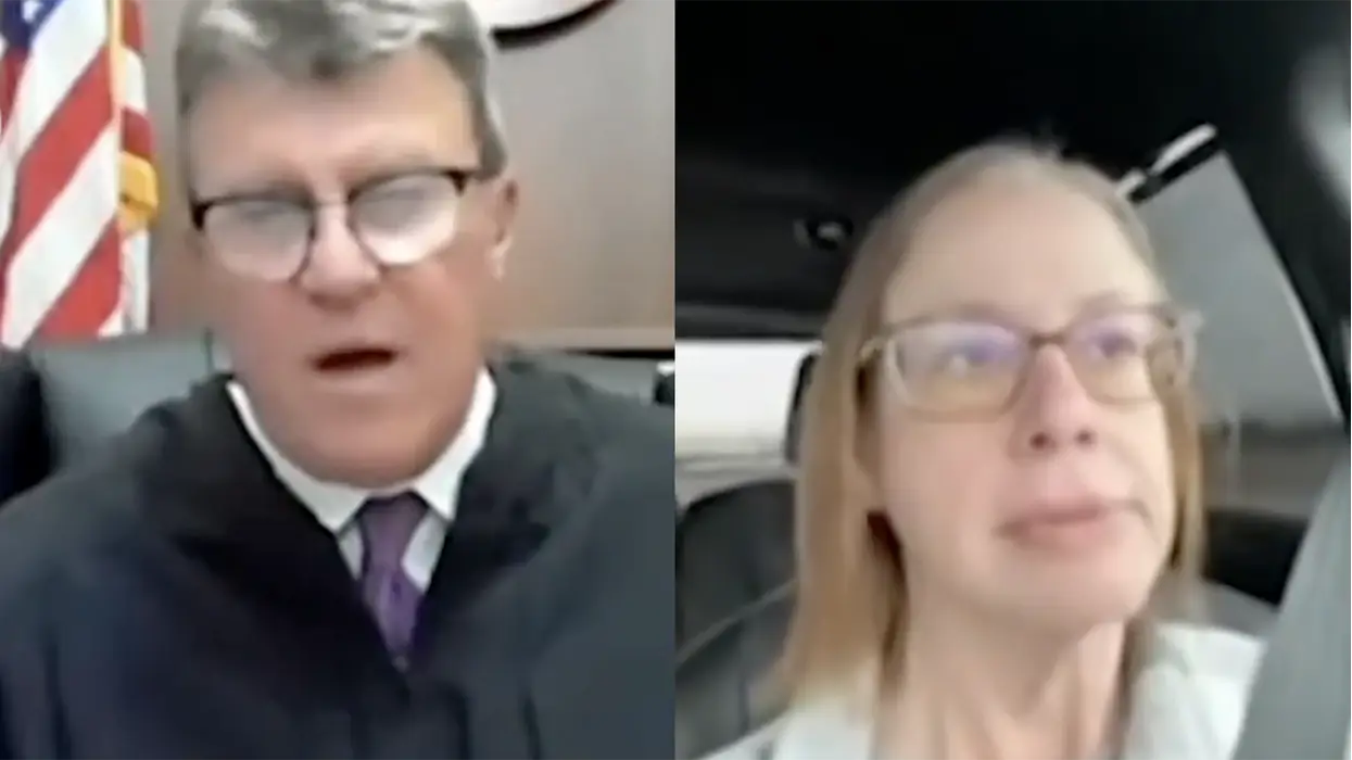 Entitled woman thinks she can lie to judge about driving during hearing, and appears to forget how webcams work