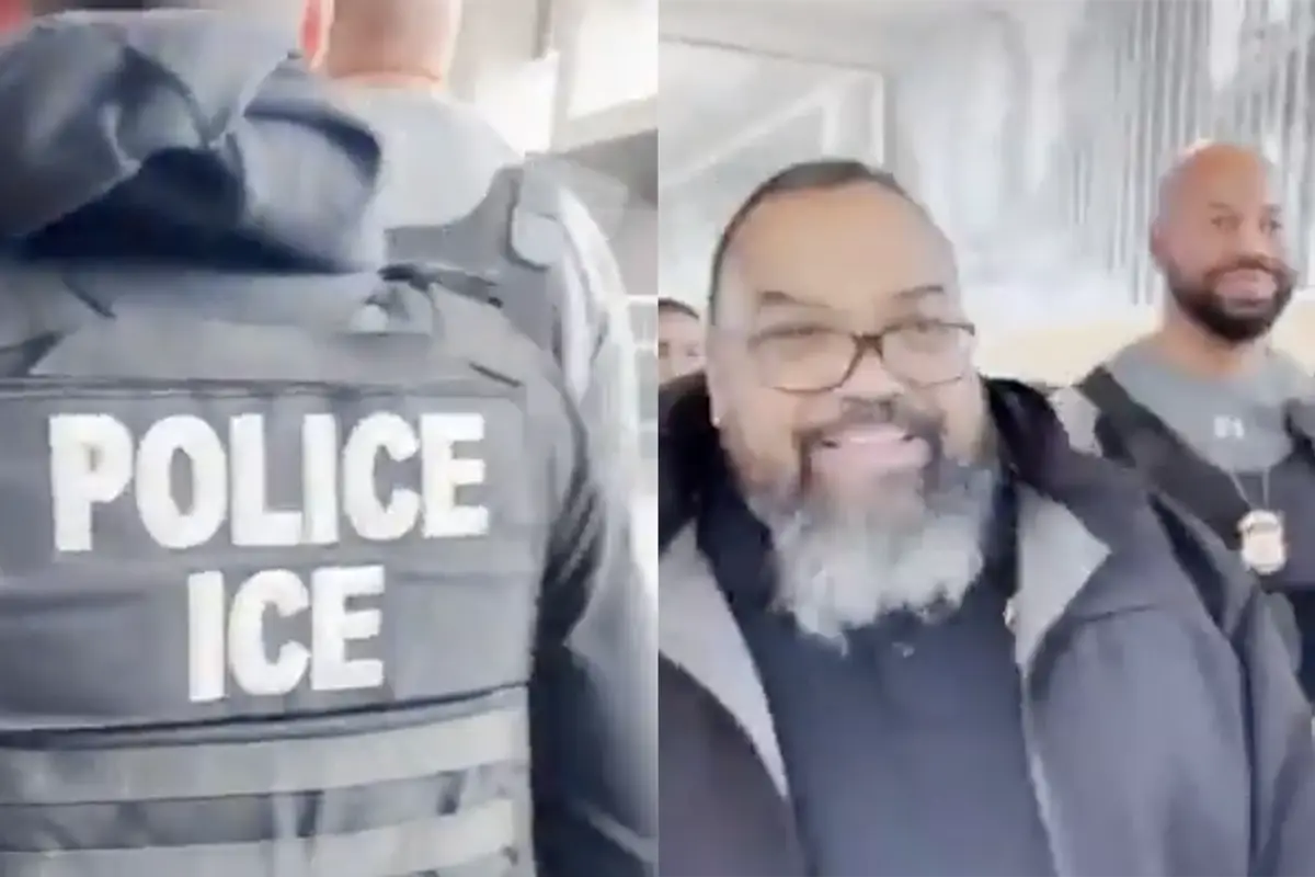 Unhinged leftist demands to know if brown-skinned ICE agents are "ashamed," but they're too busy laughing at him to care