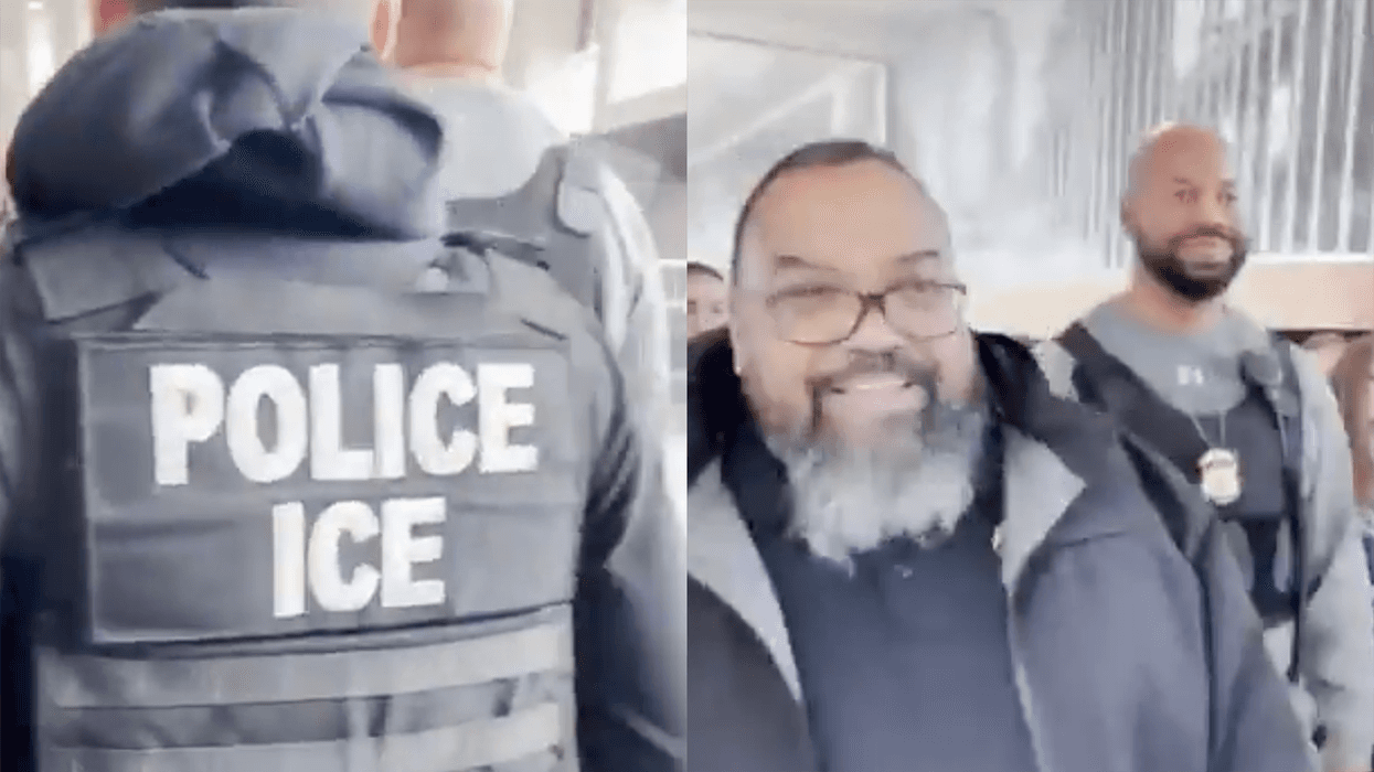 Unhinged leftist demands to know if brown-skinned ICE agents are "ashamed," but they're too busy laughing at him to care