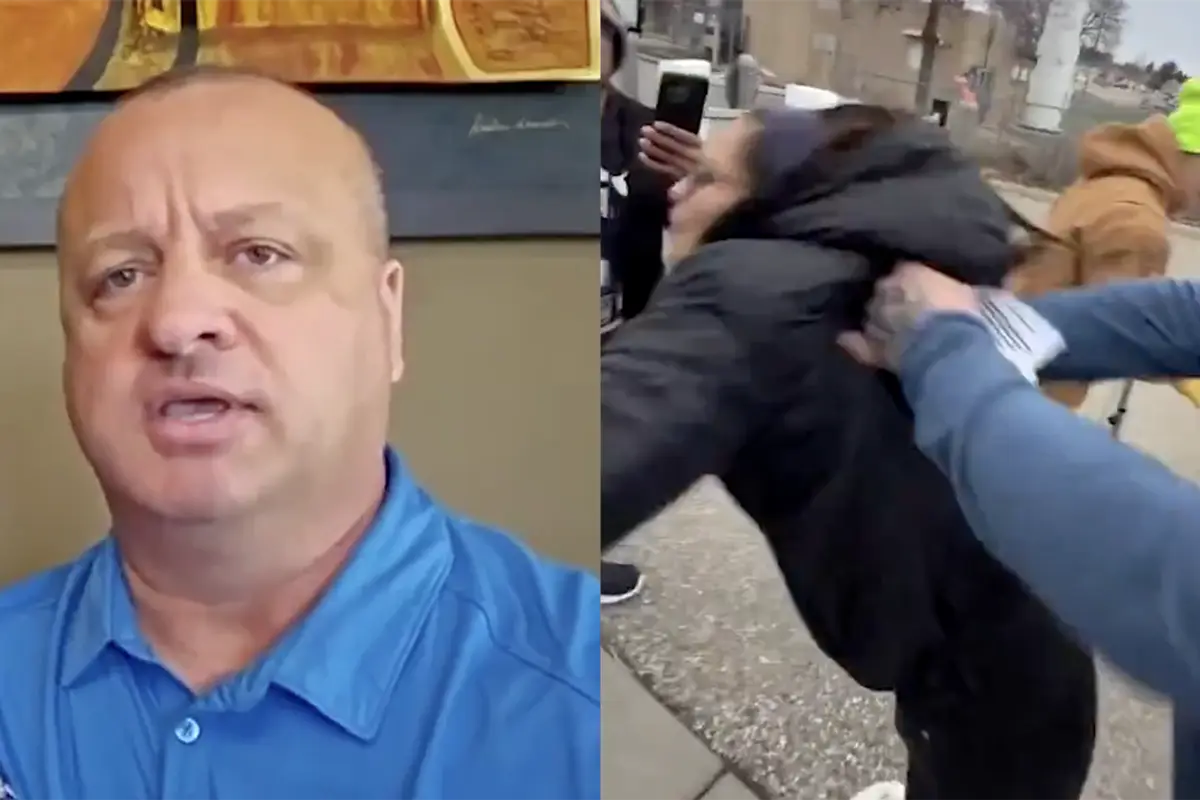 Male who assaulted a female TPUSA reporter from behind cries about backlash, says he may have to leave America