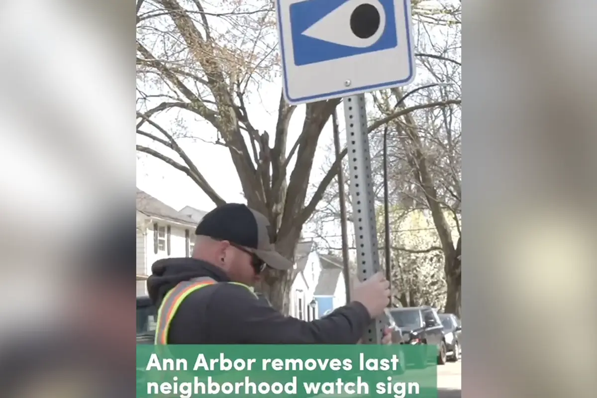 Ann Arbor cures racism once and for all by (checks notes) removing Community Watch signs