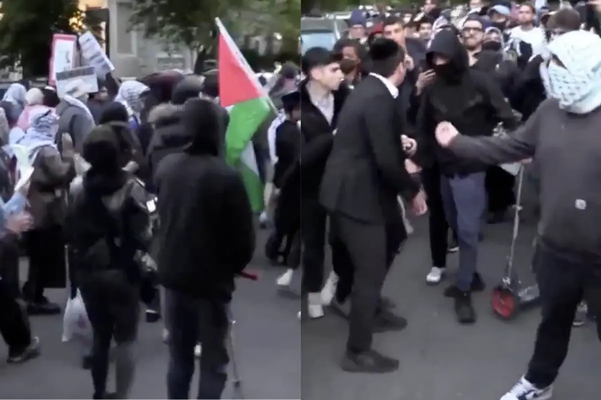 Another day, another mob of pro-Hamas progressives assaulting Jewish kids in Zohran Mamdani's NYC