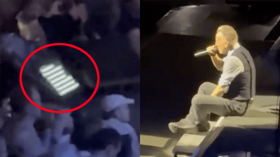 Bruce Springsteen busted needing a teleprompter to remember the words to his silly anti-Trump rant