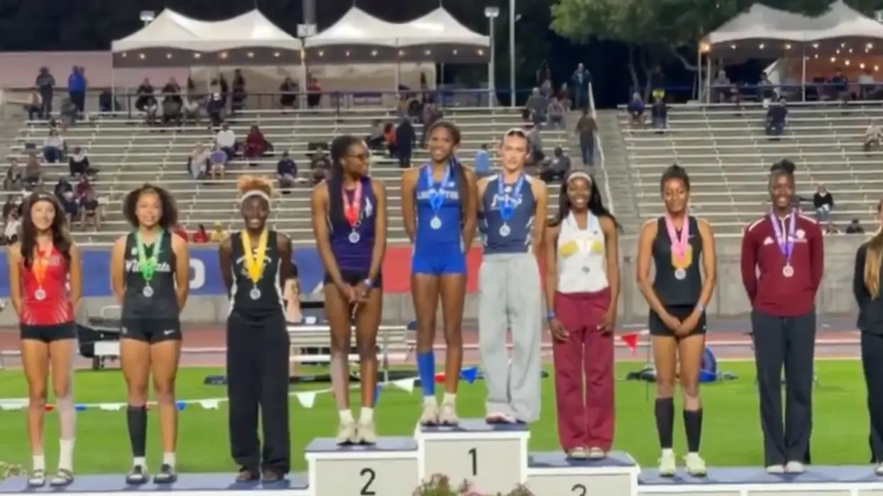 Female athlete forced to share first-place podium with trans dude allowed to compete against her in state championship