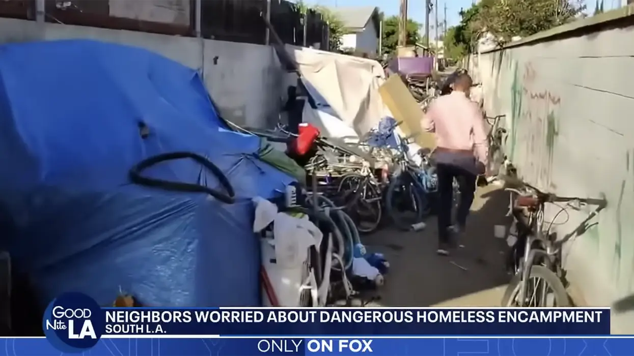 Homeless encampment behind eldery man's home has overgrown to be a safety concern, Karen Bass's LA refuses to take action