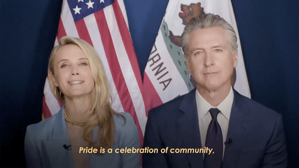 Gavin Newsom and his wife release message saying how proud they are of you...but only if you're on the LGBTQ spectrum