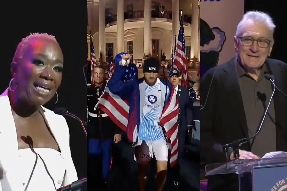 Democrats counterprogram the unbridled patriotism of the UFC at the White House with old people yelling