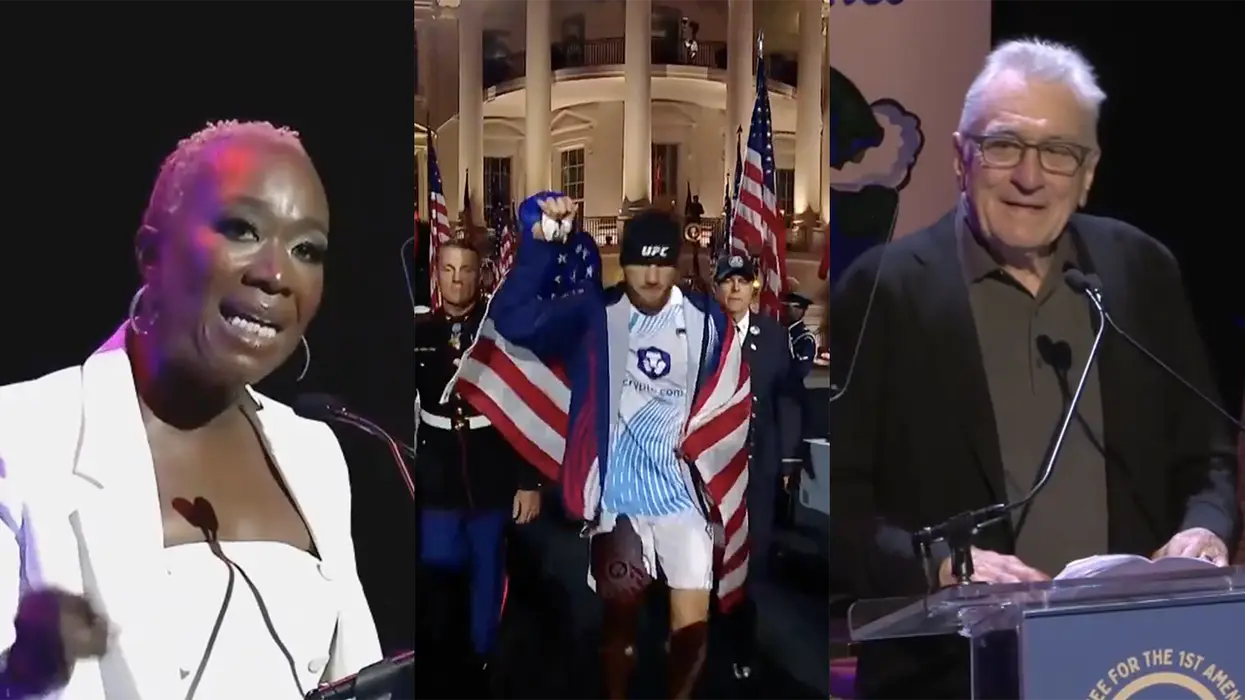 Democrats counterprogram the unbridled patriotism of the UFC at the White House with old people yelling