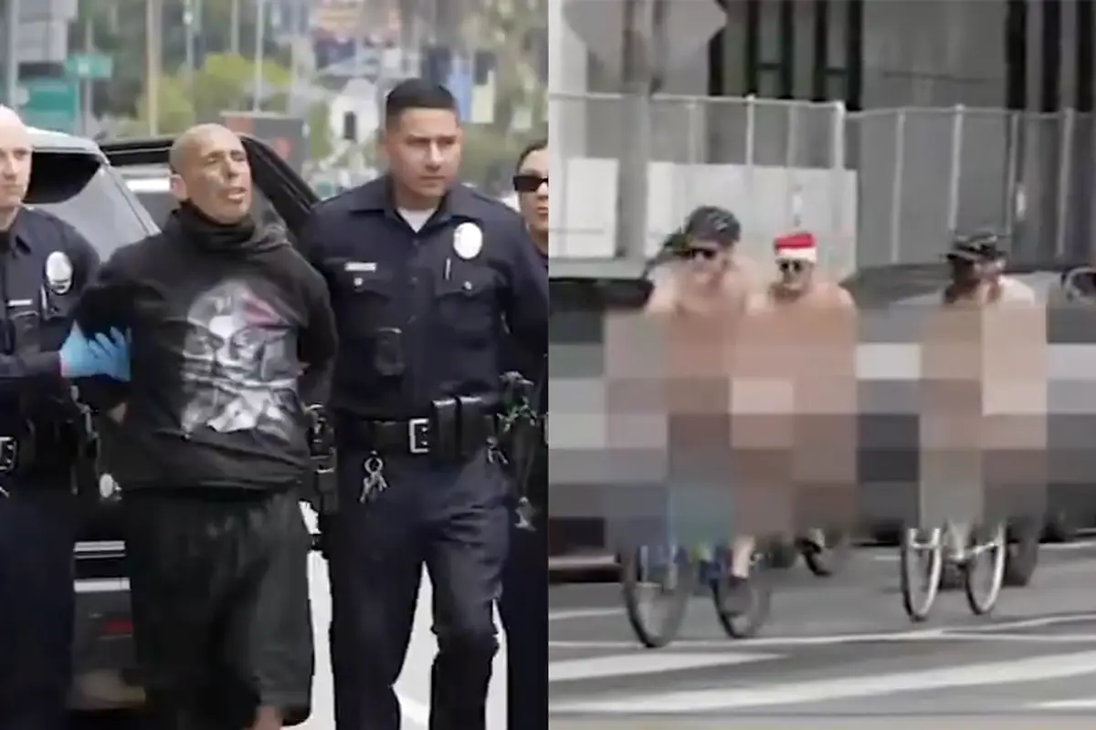 Man arrested for shooting his BB gun at cyclists who were indecently exposing themselves in public