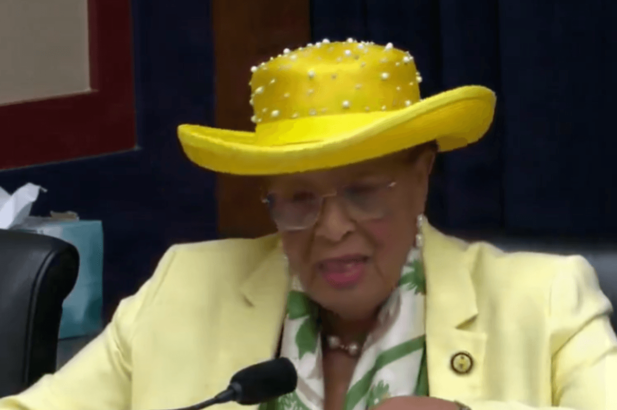 Democrat congresswoman with silly hat: DEI totally saves lives or something