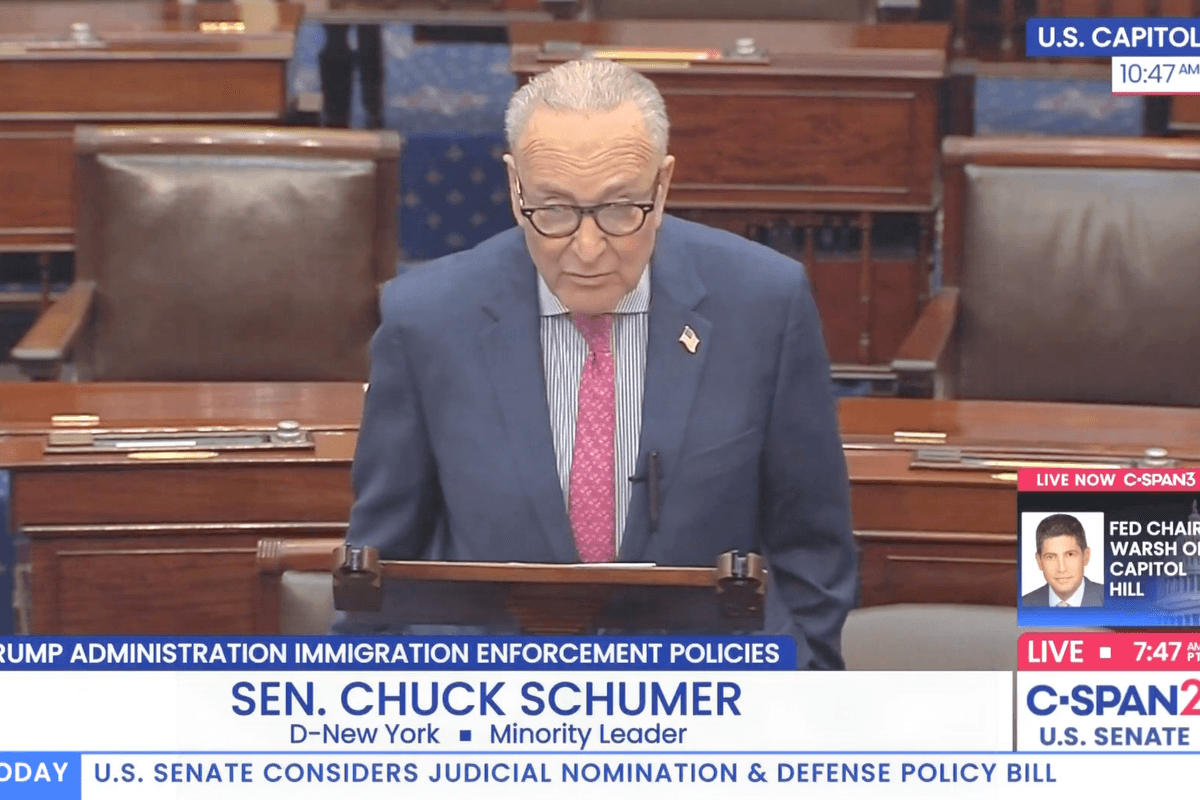 Chuck Schumer rips a nasty fart on the floor of the Senate while attacking Trump