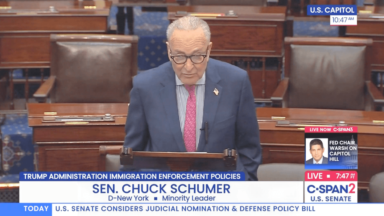 Chuck Schumer rips a nasty fart on the floor of the Senate while attacking Trump