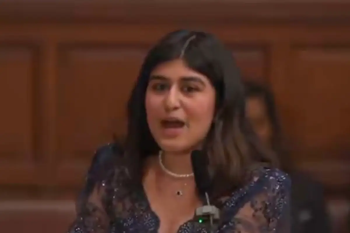 Palestinian activist tells Tommy Robinson he's lucky security is stopping rioters from murdering him as the crowd applauds