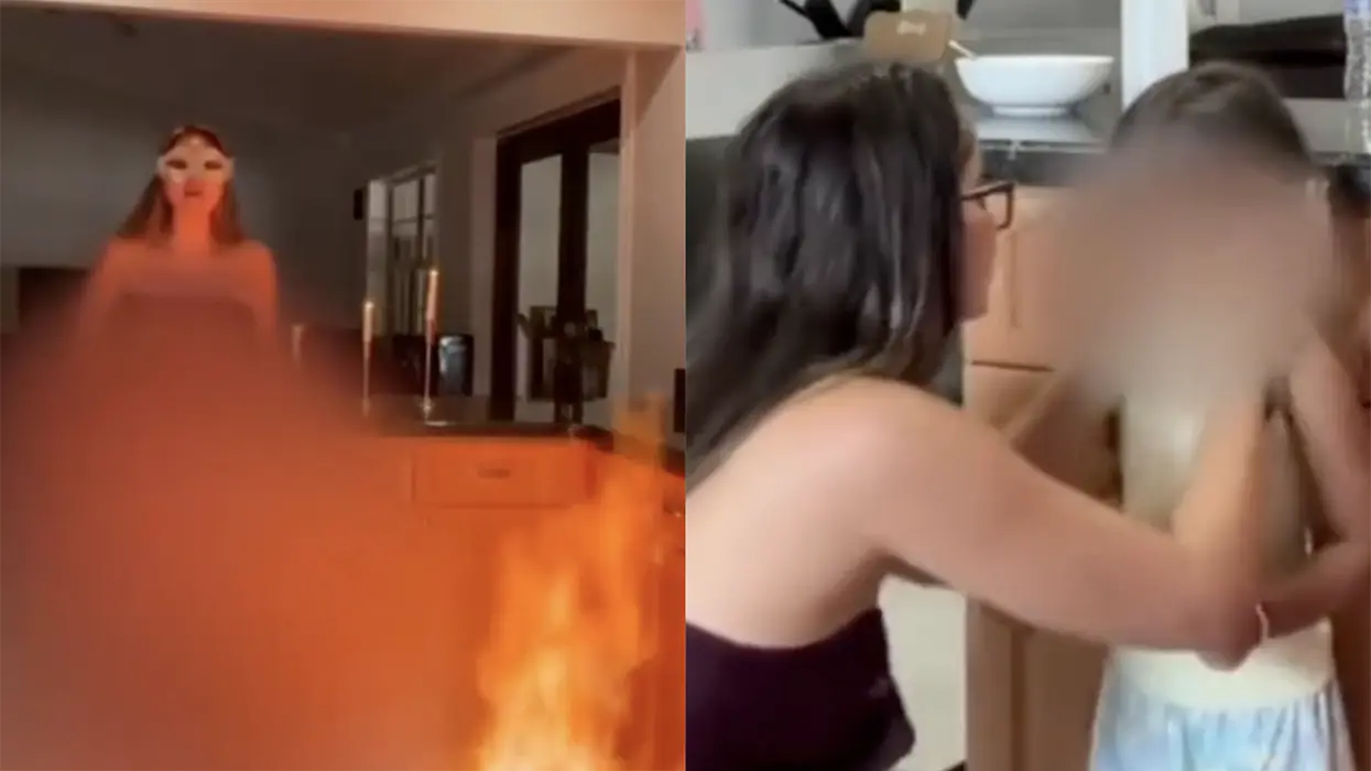 That woman who TikTok'd herself setting the kitchen on fire and dripping wax on her kids? Turns out she's an illegal, too