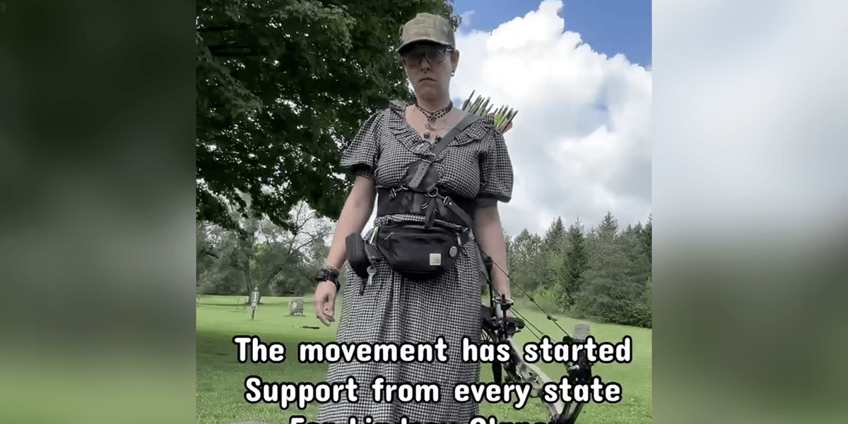 Jordan Riley Wisconsin AWFL Wisconsin TikToker is armed with a bow and arrows to rally an ...
