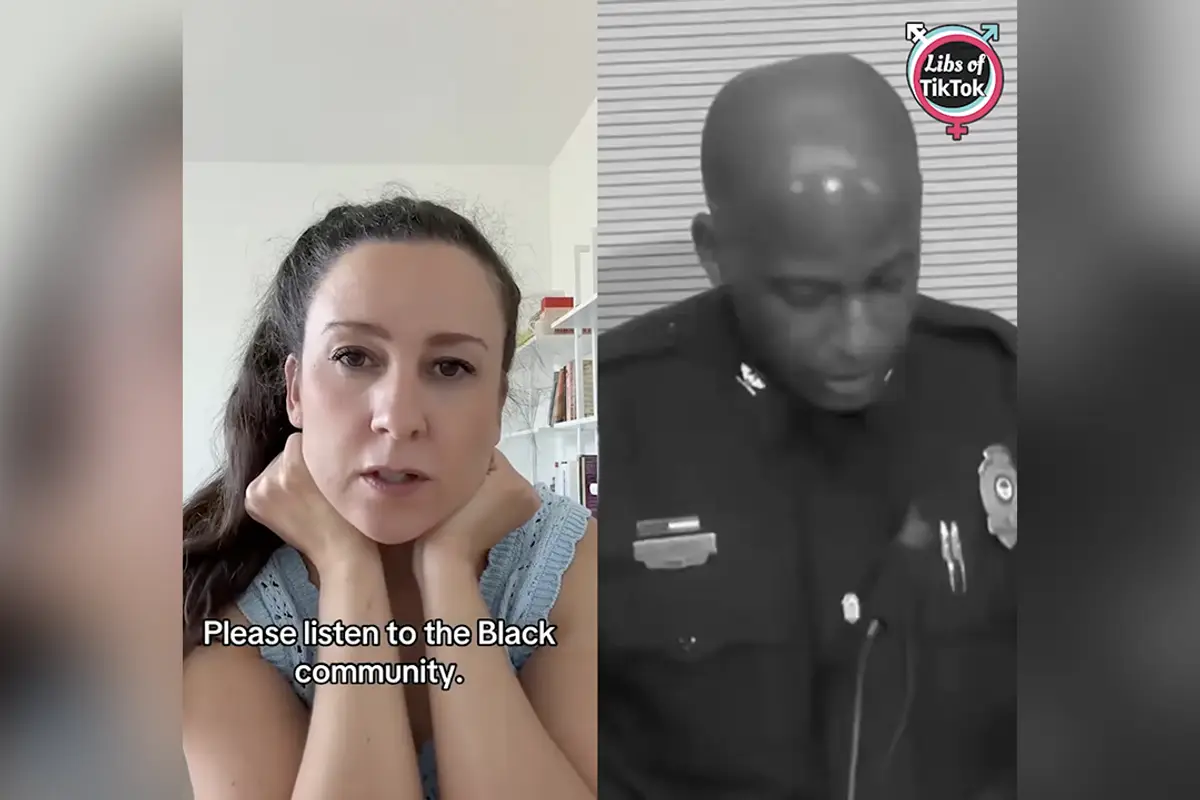 Ms. Rachel's shameless racial pandering gets brutally fact-checked by a black sheriff