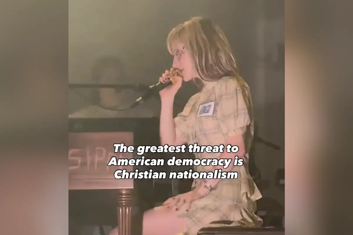 Famous pop punk singer wants you to know the biggest threat to democracy is all those pesky Christians