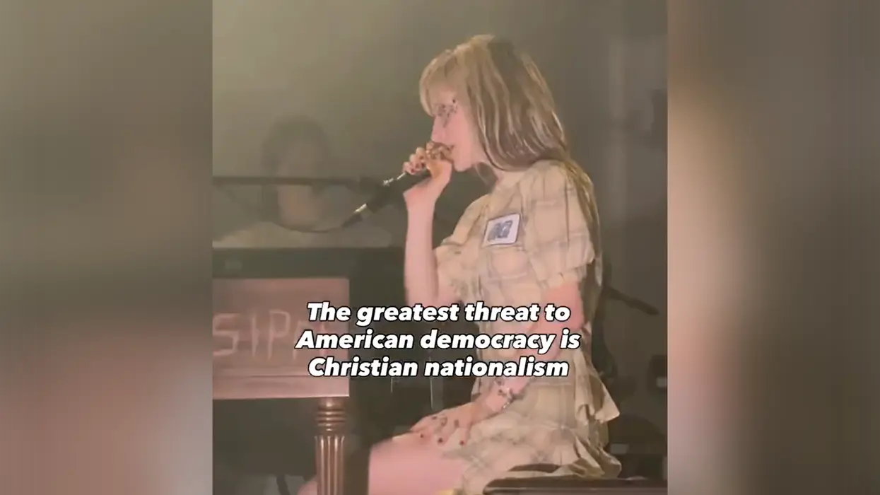 Famous pop punk singer wants you to know the biggest threat to democracy is all those pesky Christians