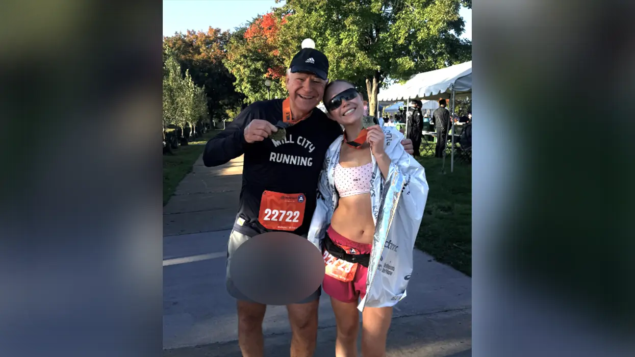 Tampon Tim Walz's daughter posts a photo of him that...did he just piss his pants?