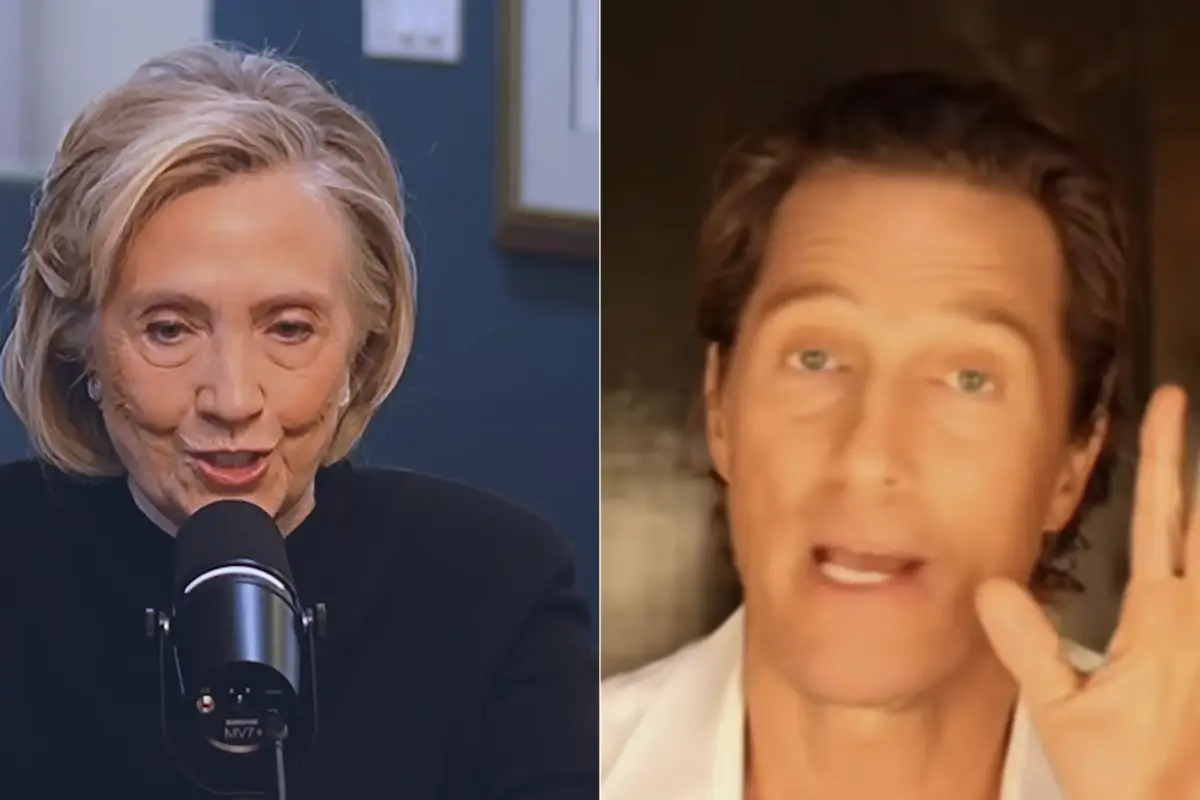 Left-wing podcaster Hillary Clinton lashes out at Matthew McConaughey over not shilling for the Democrat Party