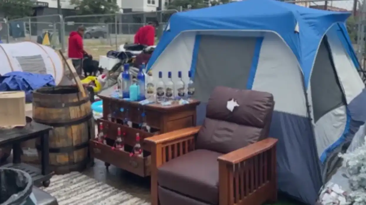 Homeless Camp In Denver Features Pop-Up Bar With Rentable Prostitution Tents