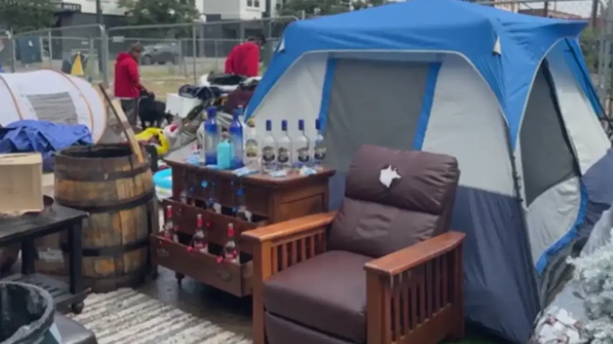 Homeless Camp In Denver Features Pop-Up Bar With Rentable Prostitution Tents