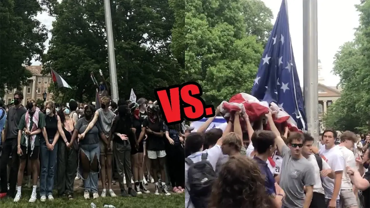 Father of flag saving frat bro has major realization that Dems are a bunch of Anti-American commies who hate our flag