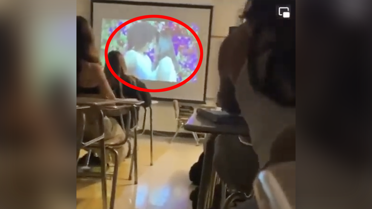  Parents of kids at Edison High School in Huntington Beach, California say this video was played to their kids in math class.