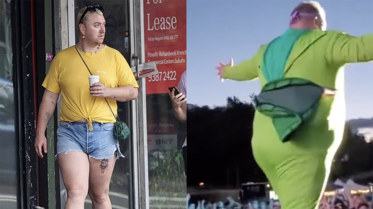 That is NOT Sam Smith stage diving in a viral video