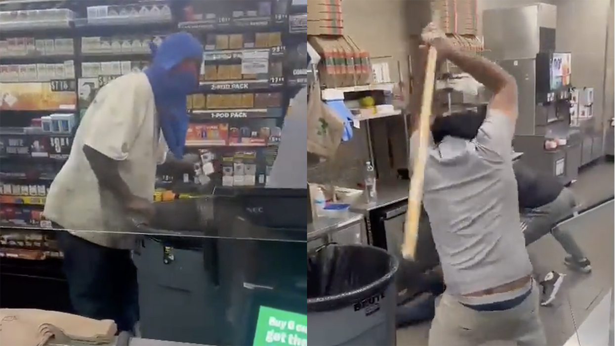 Watch: Brazen shoplifter catches a literal ass whoopin' (with a stick) by a clerk who has been pushed too far