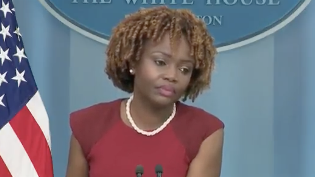 White House defends trans athletes from anti-trans reporter.