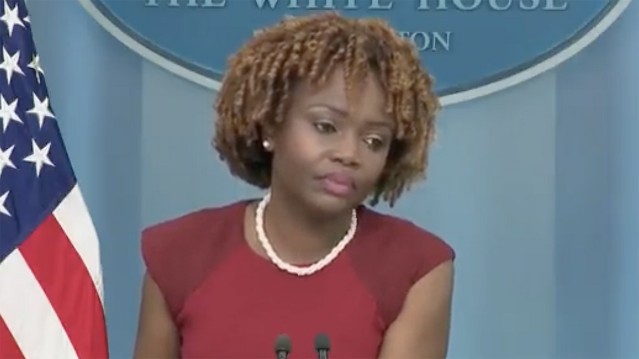 White House defends trans athletes from anti-trans reporter.